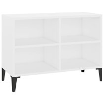 Pilvi Wooden TV Stand In White With Metal Legs