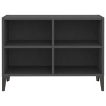 Pilvi Wooden TV Stand In Grey With Metal Legs