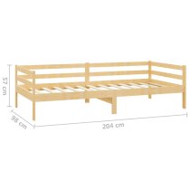 Sanchia Solid Pinewood Single Day Bed In Natural