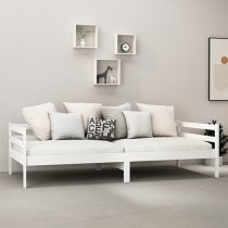 Sanchia Solid Pinewood Single Day Bed In White