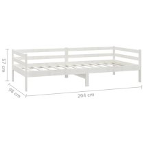 Sanchia Solid Pinewood Single Day Bed In White