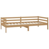 Sanchia Solid Pinewood Single Day Bed In Honey Brown