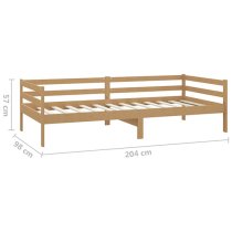 Sanchia Solid Pinewood Single Day Bed In Honey Brown