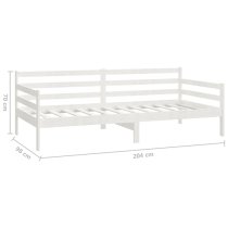 Tatiana Solid Pinewood Single Day Bed In White