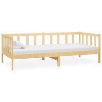 Umeko Solid Pinewood Single Day Bed In Natural