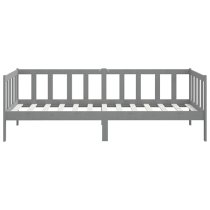 Umeko Solid Pinewood Single Day Bed In Grey