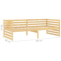 Veras Solid Pinewood Single Day Bed In Natural