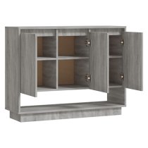 Wavery Wooden Sideboard With 3 Doors In Grey Sonoma Oak