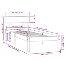 Phyre Solid Pinewood Single Bed In Natural