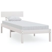 Phyre Solid Pinewood Single Bed In White