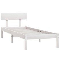 Phyre Solid Pinewood Single Bed In White