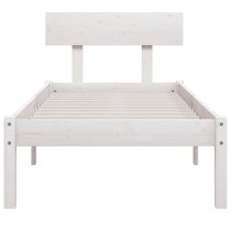 Phyre Solid Pinewood Single Bed In White