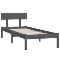 Phyre Solid Pinewood Single Bed In Grey