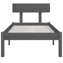 Phyre Solid Pinewood Single Bed In Grey