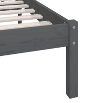 Phyre Solid Pinewood Single Bed In Grey