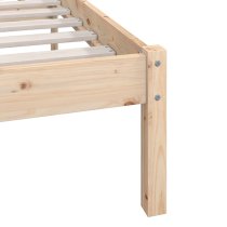 Phyre Solid Pinewood Small Double Bed In Natural