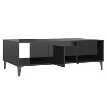 Danya Rectangular High Gloss Coffee Table In Black