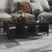 Danya Rectangular High Gloss Coffee Table In Grey