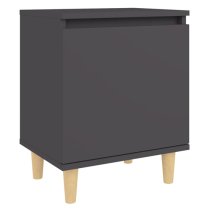 Manal Wooden Bedside Cabinet With 1 Door In Grey