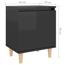 Manal High Gloss Bedside Cabinet With 1 Door In Black