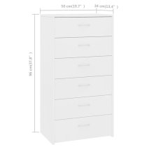 Larson Wooden Chest Of 6 Drawers In White