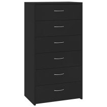 Larson Wooden Chest Of 6 Drawers In Black