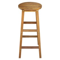 Annalee Brown Wooden Bar Stools In A Pair