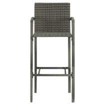 Arabella Set Of 4 Poly Rattan Bar Chairs In Grey