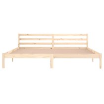 Nastia Solid Pinewood Super King Size Bed In Natural