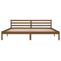 Nastia Solid Pinewood Super King Size Bed In Honey Brown