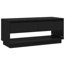 Perdy Wooden TV Stand With 2 Drawers In Black