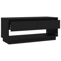 Perdy Wooden TV Stand With 2 Drawers In Black