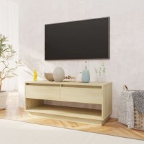 Perdy Wooden TV Stand With 2 Drawers In Sonoma Oak