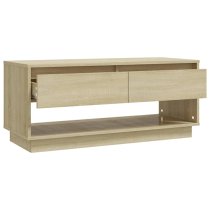 Perdy Wooden TV Stand With 2 Drawers In Sonoma Oak