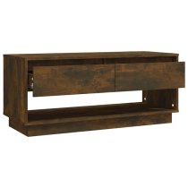 Perdy Wooden TV Stand With 2 Drawers In Smoked Oak