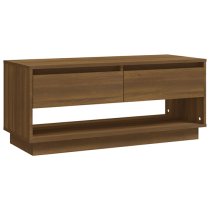 Perdy Wooden TV Stand With 2 Drawers In Brown Oak