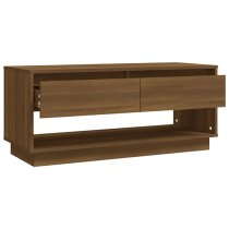 Perdy Wooden TV Stand With 2 Drawers In Brown Oak