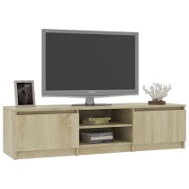 Saraid Wooden TV Stand With 2 Doors In Sonoma Oak