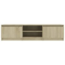 Saraid Wooden TV Stand With 2 Doors In Sonoma Oak