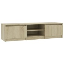 Saraid Wooden TV Stand With 2 Doors In Sonoma Oak