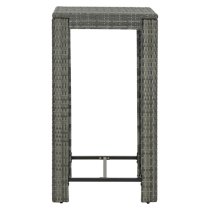 Yuna 60.5cm Poly Rattan Garden Bar Table In Grey