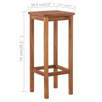 Beatriz Wooden Bar Table With 2 Bar Stools In Brown