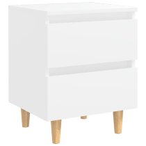 Macaw Wooden Bedside Cabinet With 2 Drawers In White