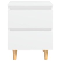 Macaw Wooden Bedside Cabinet With 2 Drawers In White