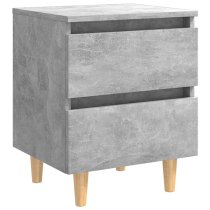 Macaw Wooden Bedside Cabinet With 2 Drawers In Concrete Effect