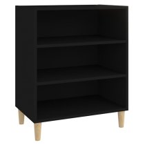 Larya Wooden Bookcase With 3 Shelves In Black