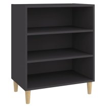 Larya Wooden Bookcase With 3 Shelves In Grey