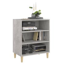 Larya Wooden Bookcase With 3 Shelves In Concrete Effect