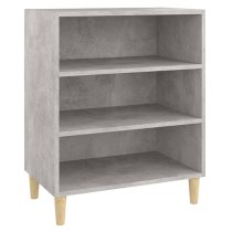 Larya Wooden Bookcase With 3 Shelves In Concrete Effect