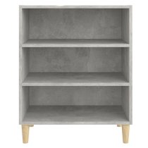 Larya Wooden Bookcase With 3 Shelves In Concrete Effect